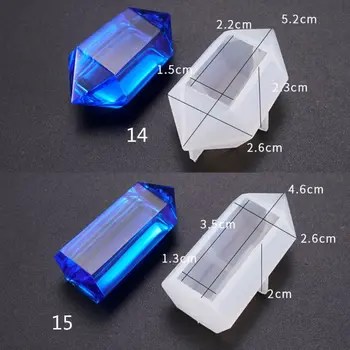 Harpiks Sten Pendul Crystal Kolonne Vedhæng Silikone UV-Resin Skimmel Smykker Værktøjer
