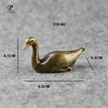 Klassisk Kinesisk Goose Figurer Bruser Ornamenter Husstand Sandeltræ Pande Vintage Ren Kobber Dyr, Røgelse Brænder Dekorationer