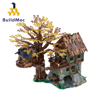 Buildmoc City Country House Efterårsløv Scene Opbygning Af Model Byggesten Børn Uddannelse Byggesten Legetøj Jul