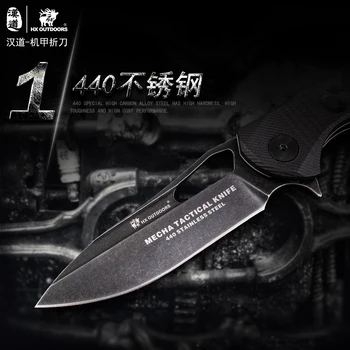 HX UDENDØRS Taktiske selvforsvar lomme Folde Kniv camping EDC kniv Udendørs overlevelse taktiske kniv 11418