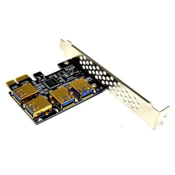 Hot PCIE PCI-E port til PCI Express-Riser-Kort 1x til 16x 1 til 4 USB 3.0 Slot Multiplikator Hub Adapter Til Bitcoin Mining Miner BTC-Enheder