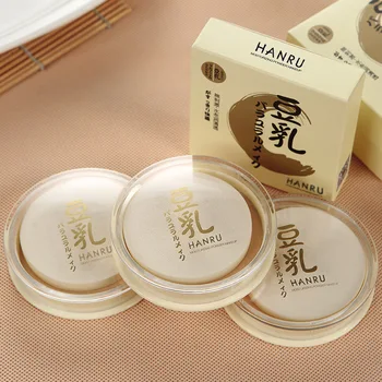 Japansk soja mælk, pulver kompakt lys concealer makeup pulver usynlige porer varig oil control vandtæt pulver 114465