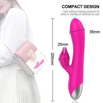 Klitoris Stimulation Sex Legetøj til Kvinder Chargable Dildo Vibrator Voksen Produkter 2 Motorer med 10 Hastigheder G-spot Rabbit Vibrator