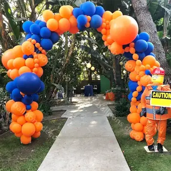 DIY Halloween Ballon Guirlande-Arch Kit Pastel Latex Navy Blå Orange Ballon, Bryllup, Fødselsdag, Baby Shower, Køn Parti De 115489