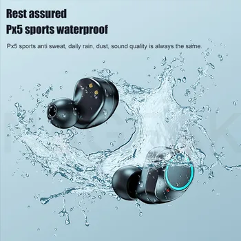 KNUPATH Bluetooth-5.0 Øretelefoner 3500mAh Trådløse Hovedtelefoner 9D Stereo Sport Vandtætte Øretelefoner Headsets Med Mikrofon 116220