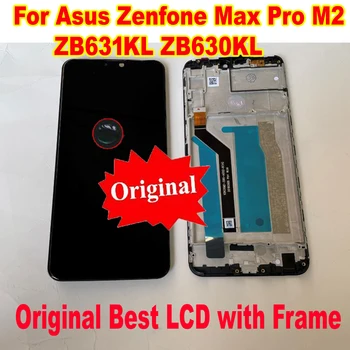 Original Bedste LCD-Skærm Touch-Panel Digitizer Assembly-Sensor med Ramme For Asus Zenfone Max Pro M2 ZB631KL ZB630KL 116488