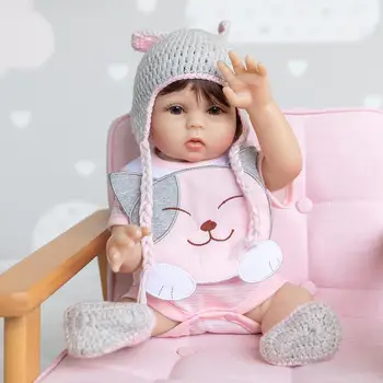 NPK Silikone Dukker 22' 55 cm Reborn Babyer Legetøj Til Piger i Høj Kvalitet Genfødt lille Barn Prinsesse Pige Søde Dukke Sæt 117686