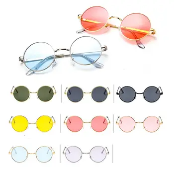 Vintage Runde Solbriller Kvinder Ocean Farve Linse Spejl briller Kvindelige Brand Design Metal Ramme Cirkel Briller dropshipper 117690