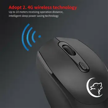 Silent Klik på computer mus på 2,4 G trådløs mus metal klik og gaming optisk mus med tre kursreguleringer 118028