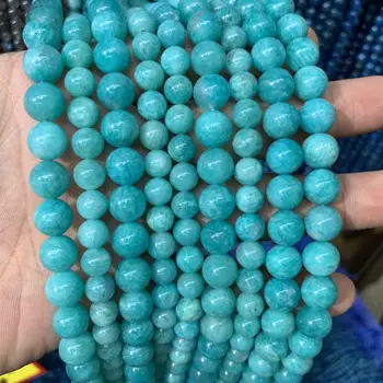 AAA grade blå amazonit sten perler naturlig gemstone perler DIY-løse perler til smykkefremstilling strand 15