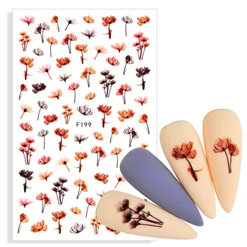 3D Stickers til Negle Abstrakt Ansigt Flamingo Dyr, Blomst, Frugt Design 2021 Valentine Selvklæbende Skyder Folie Manicure Tilbehør 119415