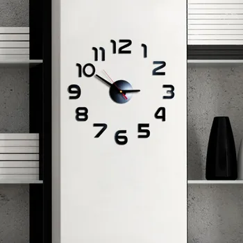 Væg Ur Ur Ure diy 3d akryl spejl klistermærker Stue Kvarts Nål gratis fragt Reloj