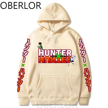 2021 Hunter X Hunter Killua og Gon Hættetrøjer Japan Animationsfilm Sjove Søde Hoody Høj Kvalitet, Sort Japansk Sweatshirts Hooded Pullover 119635