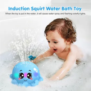 Baby Badekar Legetøj Automatiske Spray Sprinkler Badekar Legetøj med LED Lys
