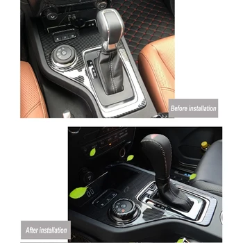 For Ford Ranger Everest ræbe sig på+ Carbon Fiber Gear Shift Panel Knop Dække Trim Ramme Dekoratør Mærkat Tilbehør 120364