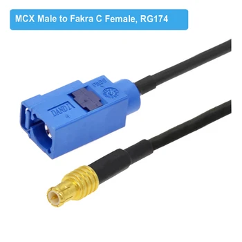 10stk/masse Fakra C Mandlige MCX Mandlige RF GPS-Antenne Udvidelse Coax Kabel MCX Fakra Pigtail RG174 Jumper Adapter 10/15/20/30/50cm 120679