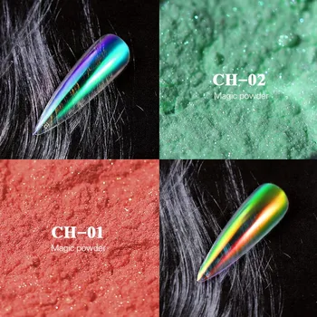 6 farve Ice Gennemsigtigt Spejl Mode Havfrue Powder Nail Chrome UV Gel Pigment Magiske Støv, Pulver Laser Nail Art Dekorationer 121074