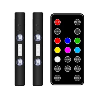 RGB LED Bil Atmosfære Lampe 5 Modes USB Wireless Music Fjernbetjening Tag Star Light Auto boligindretning Omgivende Lys 121276