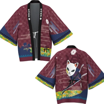 Demon Slayer Cosplay Kostumer Lejligheder Kimono Frakke Morgenkåbe Kappe Japansk Anime Voksen Barn COS Tøj Jul Halloween Gave