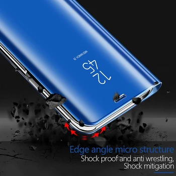 Spejl Flip etui Til LG K50S Luksus Klart billede PU Læder Cover til LG K50S Smart View Telefon-etui til LG K50S