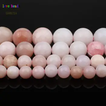 6/8/10/12mm Naturlige Perle Sten Pink Opal Runde DIY Perler til Smykker 7,5 Tommer Armbånd til Kvinder, hvilket Gør en Halskæde 122003