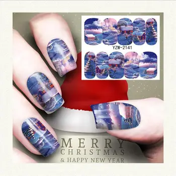2020 Jul-Klistermærker Decals vand overførsel nail art dekoration klistermærker, mærkater Xmas Nail Art nail Fashion applique