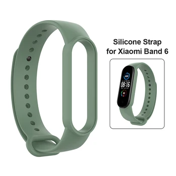 Silicone Smart Ur Remmen Fast Farve Udskiftning Håndled Band Universal til Mi Band 6/6 NFC - /5/5 NFC Huami Amazfit Band 5 12319