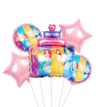 1 sæt Disney Prinsesse Kage Aluminium Folie Ballon Sæt Børns Fødselsdag Part Dekorationer Baby Shower Fest Ballon Legetøj 123431
