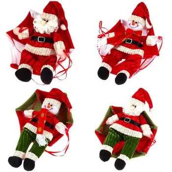 Jul Dukke Santa Claus, Sne Mand, Faldskærm Vedhæng Xmas Jul Træet Hænge Pynt Julepynt Forsyninger 12344