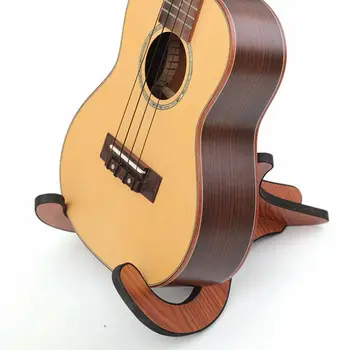 Træ-Guitar Stå Ukulele Holder Stand Sammenklappelig Guitar, Bas, Violin Display Rack Guitar Ukulele Stå Rack Tilbehør