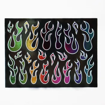 6stk Søm Flamme Fire3D Mærkat, Selvklæbende Holografiske Brand Design Decals DIY Negl Design Nail Art UV Gel-Mærkat Mærkat 125052