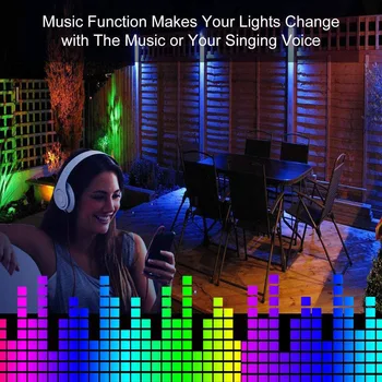 16/32Ft Musik Rytme Spektrum LED Strip Light WS2812 Dreamcolor Atmosfære Led Bånd Lys for Home Decor Spil Værelse Omgivende Lampe