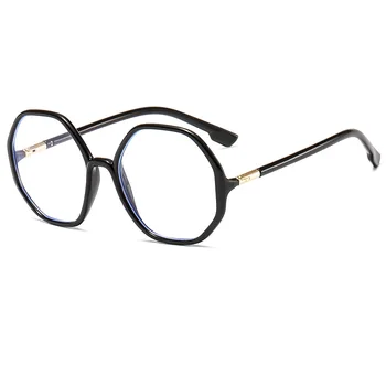 Vintage Optiske Briller Kvinde Anti Blå Lys Blokering Briller Til Mand Polygon Ramme Kvindelige Oculos De Sol Gafas Almindelig Briller 12532