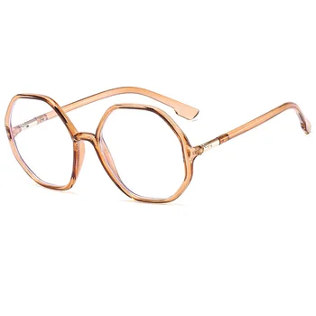 Vintage Optiske Briller Kvinde Anti Blå Lys Blokering Briller Til Mand Polygon Ramme Kvindelige Oculos De Sol Gafas Almindelig Briller