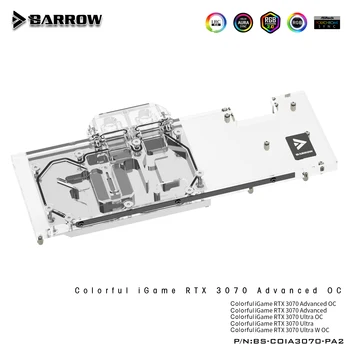 Barrow 3070 GPU Vand Blokere for Farverige RTX 3070 Avancerede OC, Fuld Dækning ARGB GPU Køler, BS-COIA3070-PA2 12559
