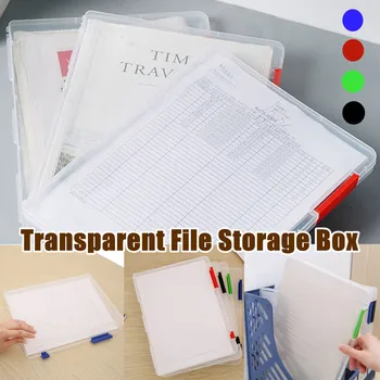 Transparent Fil Mappe Dokument Arkivering Taske Papirvarer Taske A4 Organizer boks papirholderen multi-funktion Opbevaring Tilfælde, Kontor