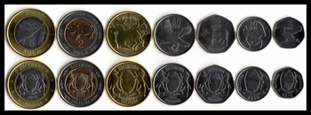 Botswana 7 2013 edition Stykker Sæt Mønter Afrika Nye Originale Mønt Unc Collectible Edition Ægte Sjældne Erindringsmønter