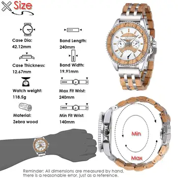 Shifenmei Herre Quartz Ure Top Mærke Luksus Multi-funktion Armbåndsur Ur Træ Legering Personlig Se reloj