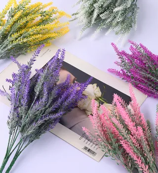 2STK Lavendel Kunstige Blomster Bryllup Dekorativ Blomst Til Indretning Kunstig Blomst Plante Falske 126108