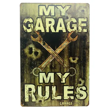Min Garage, Min Regel Metal, Tin Tegn Vintage Motor Gasolie Service Dekorative Plader Kunst Plakat Værelses Mand Hule Mur Indretning Plak 126691