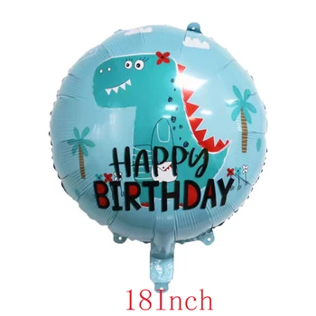 90x69cm Stor Dinosaur Ballon 3D-Tegnefilm Aluminium Film Dinosaur Fødselsdag Part boligindretning Ballon 127508