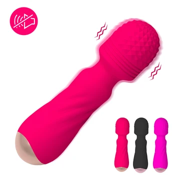 Kraftig Dildo Vibrator Magic AV Wand Vibrator 12 Frekvens sexlegetøj til Kvinde Kvinde Onani G Spot Klitoris Stimulation