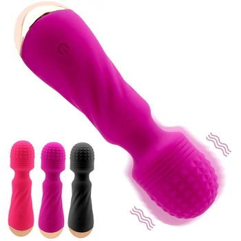 Kraftig Dildo Vibrator Magic AV Wand Vibrator 12 Frekvens sexlegetøj til Kvinde Kvinde Onani G Spot Klitoris Stimulation