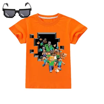 MINECRAFT børnetøj Mode T-Shirt med Korte Ærmer Jul Shirt Creeper Cosplay Kostume Drenge Piger Sommer Toppe 129243