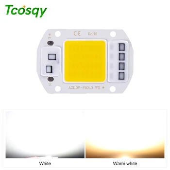 Tcosqy F6040 chip AC spænding 110V220V varmt lys hvidt lys for sol lampe projektion lyskilden er LED chip 20W30W50W
