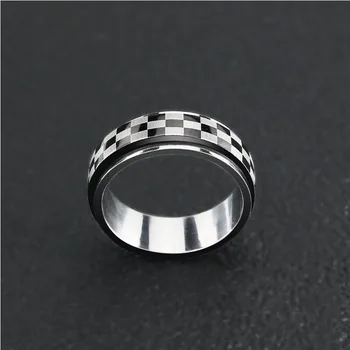- ringe, rustfrit stål ringe til mænd, Roterbar Cube ring keramik gaver mandlige stål Tilbehør phalangeal mode Enkle smykker 1301