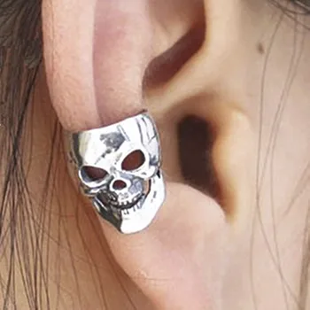 1 stk Ear Cuff Kvinder & Mænd bedst sælgende Nye Gotiske Punk Skelet & Kraniet Ear Cuff 130572