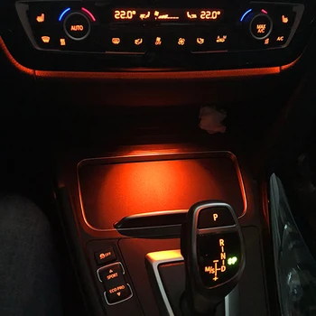 Omgivende Lys For BMW F30 F32 3 4 Serie Bilen Askebæger Atmosfære Dekorativ Lampe Central Kontrol Boks, Armlæn Belysning