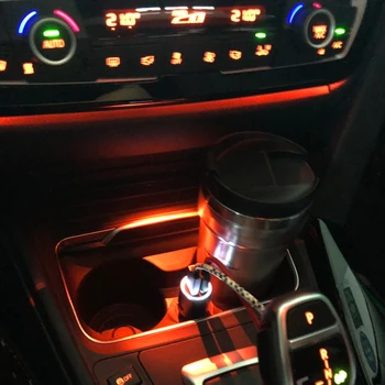 Omgivende Lys For BMW F30 F32 3 4 Serie Bilen Askebæger Atmosfære Dekorativ Lampe Central Kontrol Boks, Armlæn Belysning