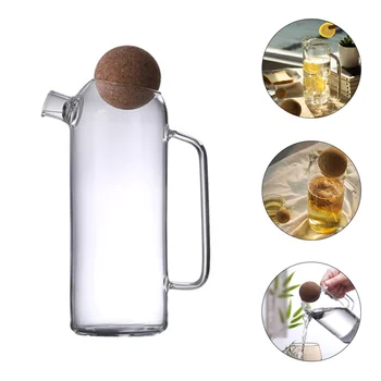 1pc Cork Glas Te Kedel Tykke Glas Tekande Jar Te Kande til Brug i Hjemmet